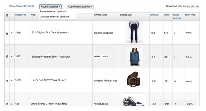google-shopping-onrendabele-datafeedwatch-analyse-verwijderen
