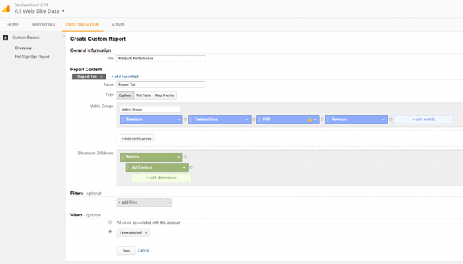 product-niveau-prestatie-rapport-datafeedwatch
