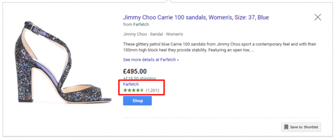 verkoperbeoordelingen toevoegen google shopping