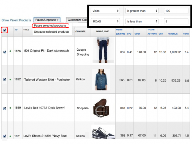 dfw-analytics-cost-data-remove-unprofitables-filter