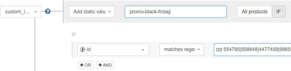 Google Shopping custom labels voor black Friday promo met DataFeedWatch regels
