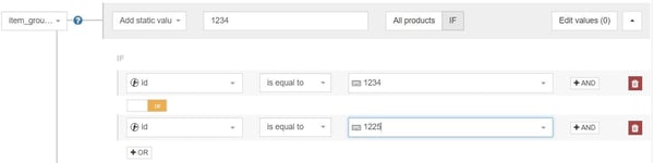 Google Shopping item group id DataFeedWatch regel